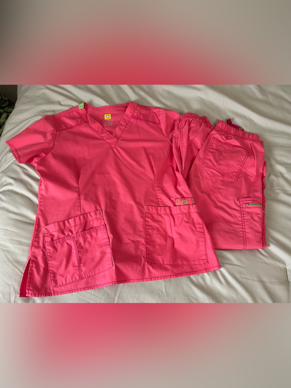 WonderWink Women's Hot Pink Scrub Set